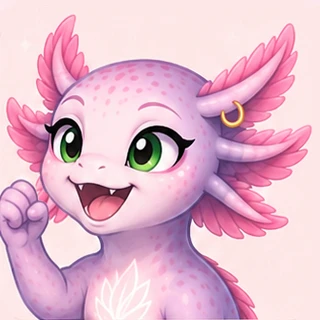 Example of a companion with a joyful expression
