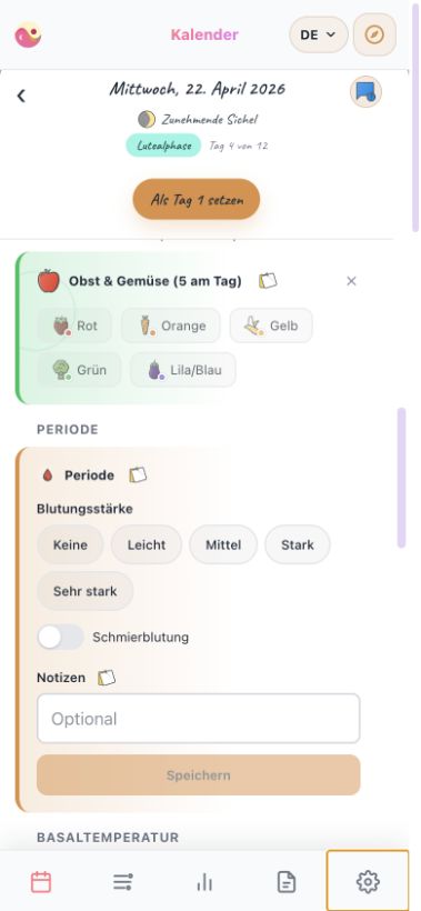 Obst und Gemüse (Smartphone-Ansicht)