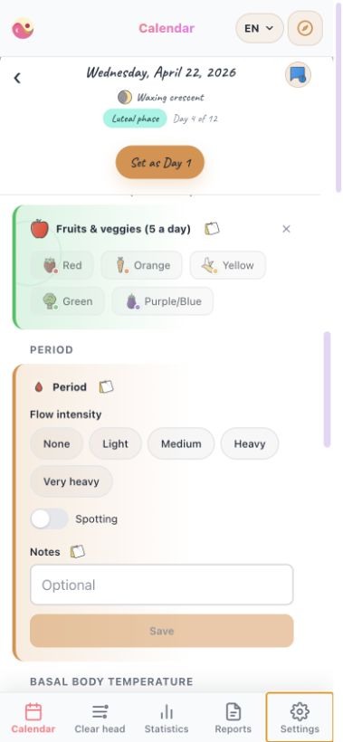 Fruit and vegetables (phone view)