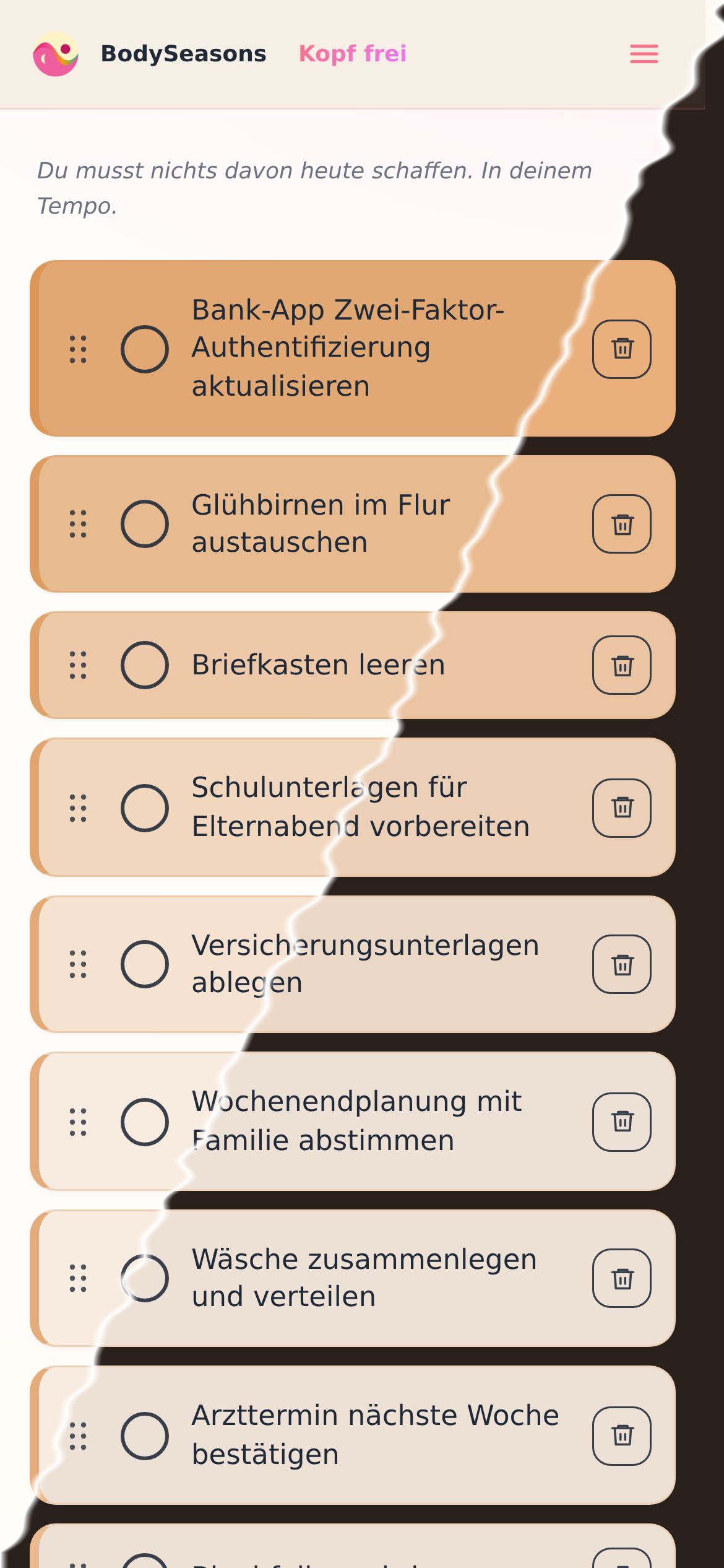 Kopf frei (Smartphone-Ansicht)